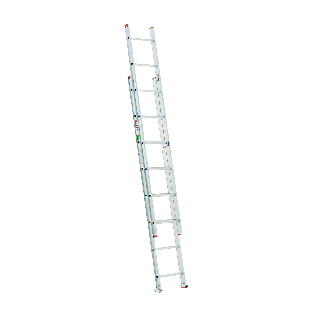 WERNER D716-2 Extension Ladder, 15 ft H Reach, 200 lb, Aluminum
