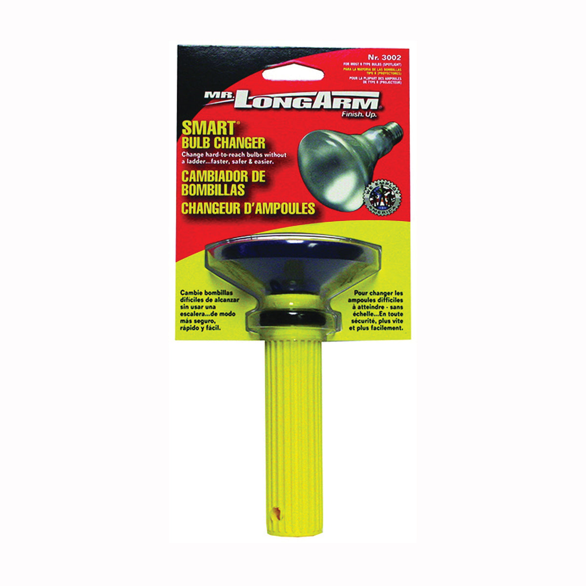 Mr. LongArm Smart 3002 Bulb Changer, Flood Light, Incandescent, Spot Light Lamp