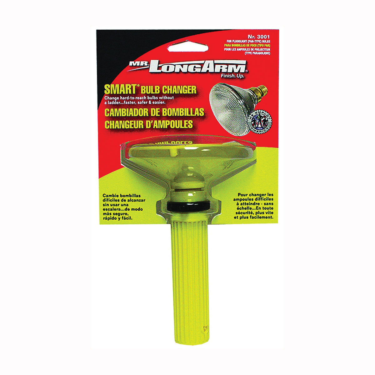 Mr. LongArm Smart 3001 Bulb Changer, Flood Light, Incandescent Lamp