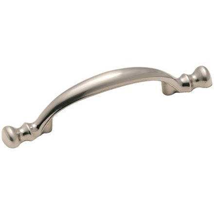 Amerock BP874G9 Cabinet Pull, 5-1/16 in L Handle, 1-1/8 in H Handle, 1 in Projection, Zinc, Sterling Nickel