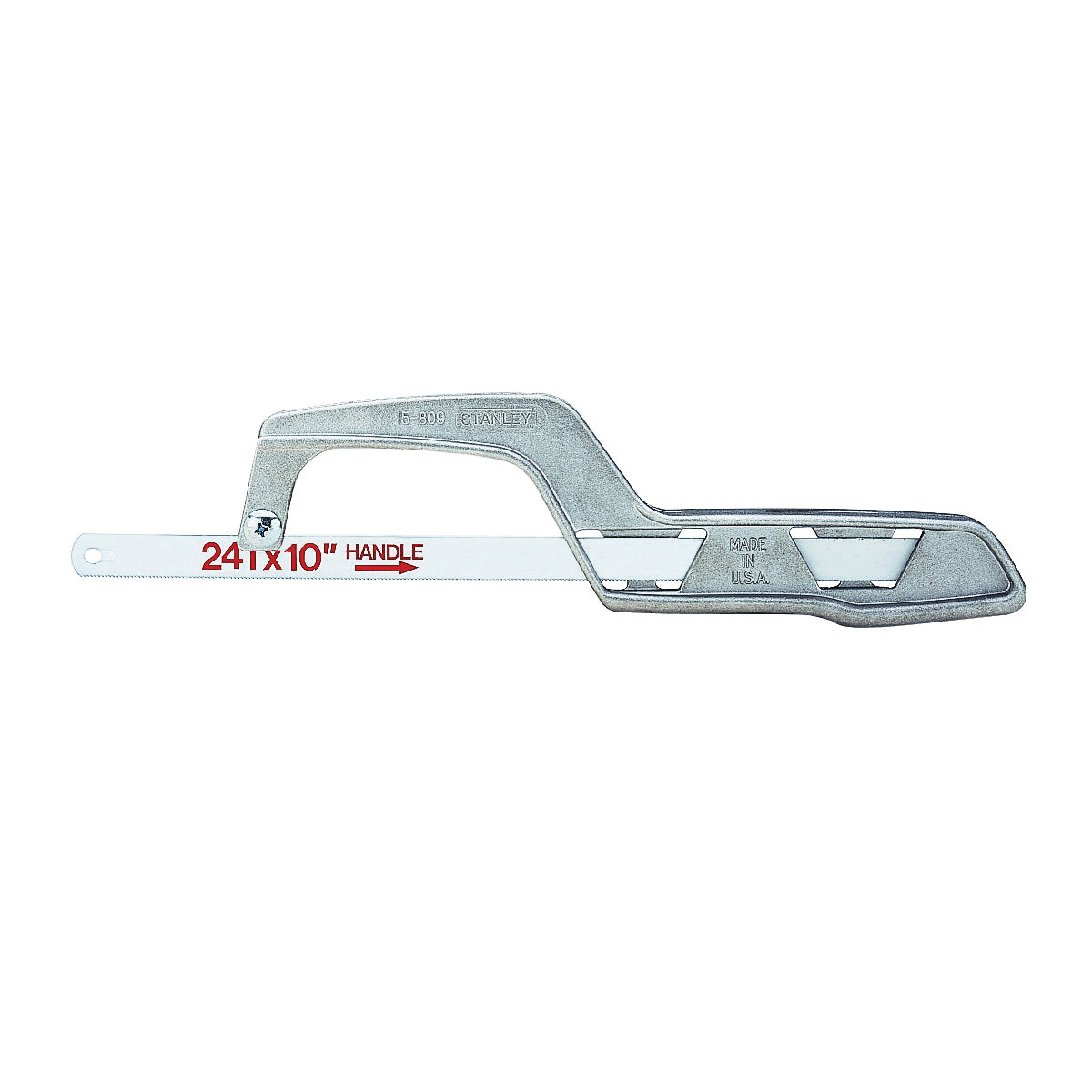 STANLEY 15-809 Utility Saw, 10 in L Blade, 24 TPI, Bi-Metal Blade, Comfort-Grip Handle, Cast Aluminum Handle