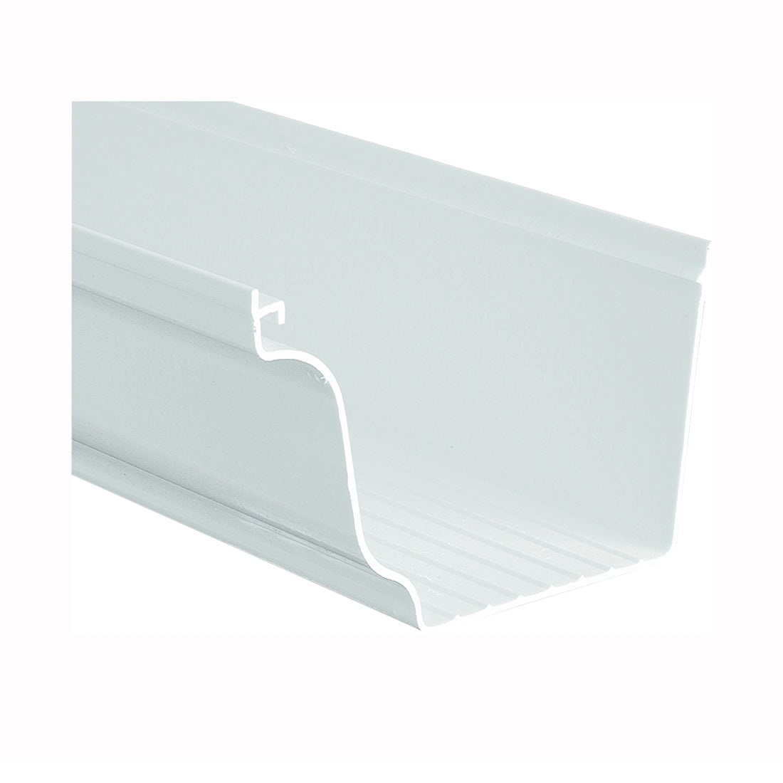 GENOVA AW100 Gutter, 10 ft L, 5 in W, Steel, White