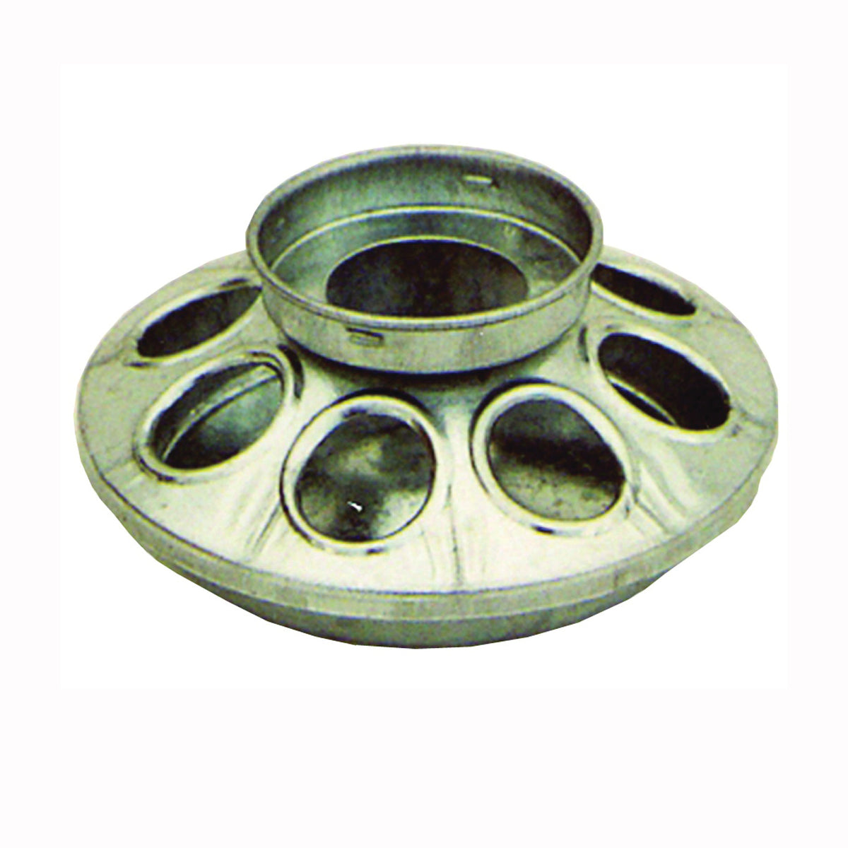 FORTEX-FORTIFLEX MJ9 Mason Jar Feeder, 1.5 lb Capacity, 9-Compartment, Steel, Galvanized