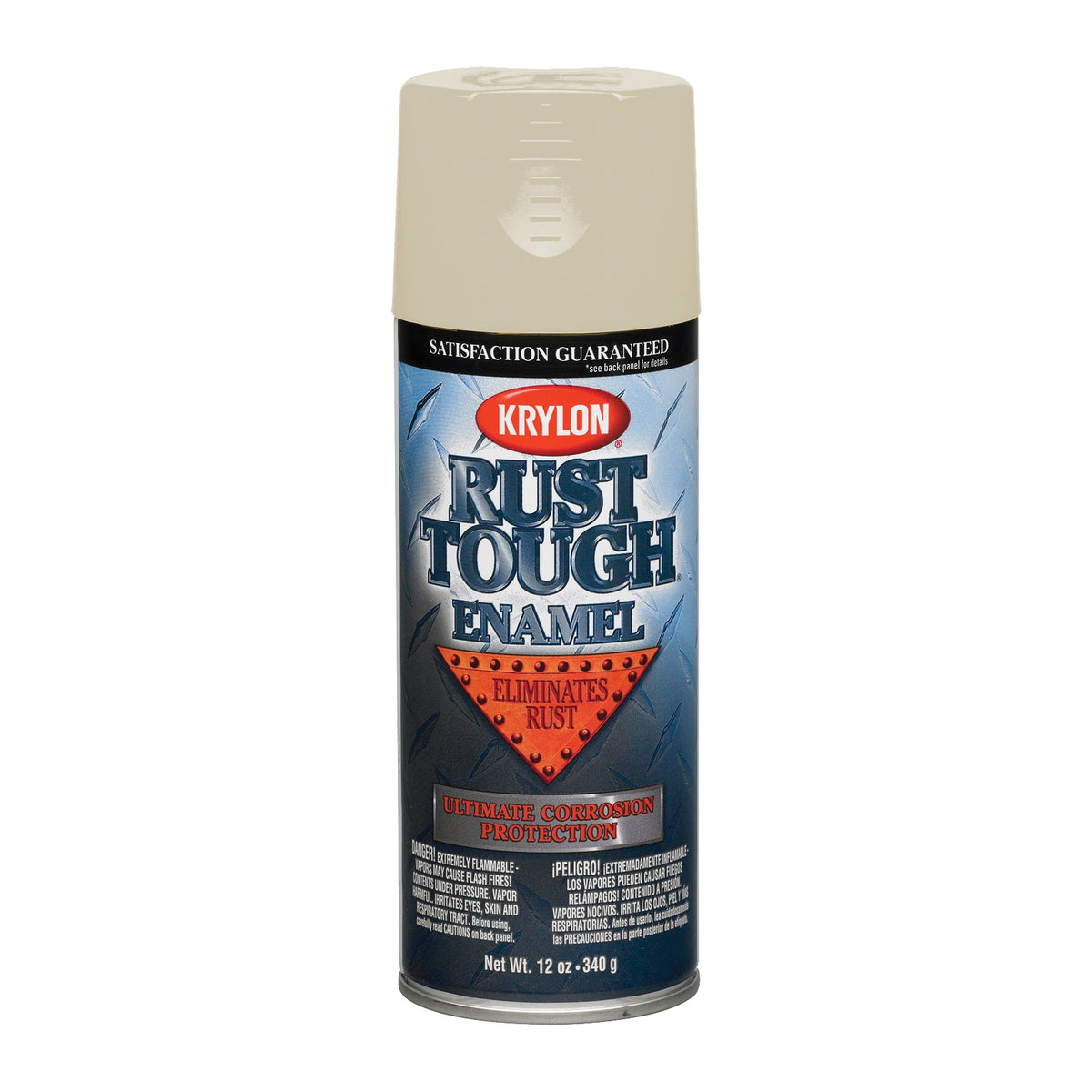 Krylon K09207007 Rust-Preventative Enamel Paint, Gloss, Almond, 12 oz, Can