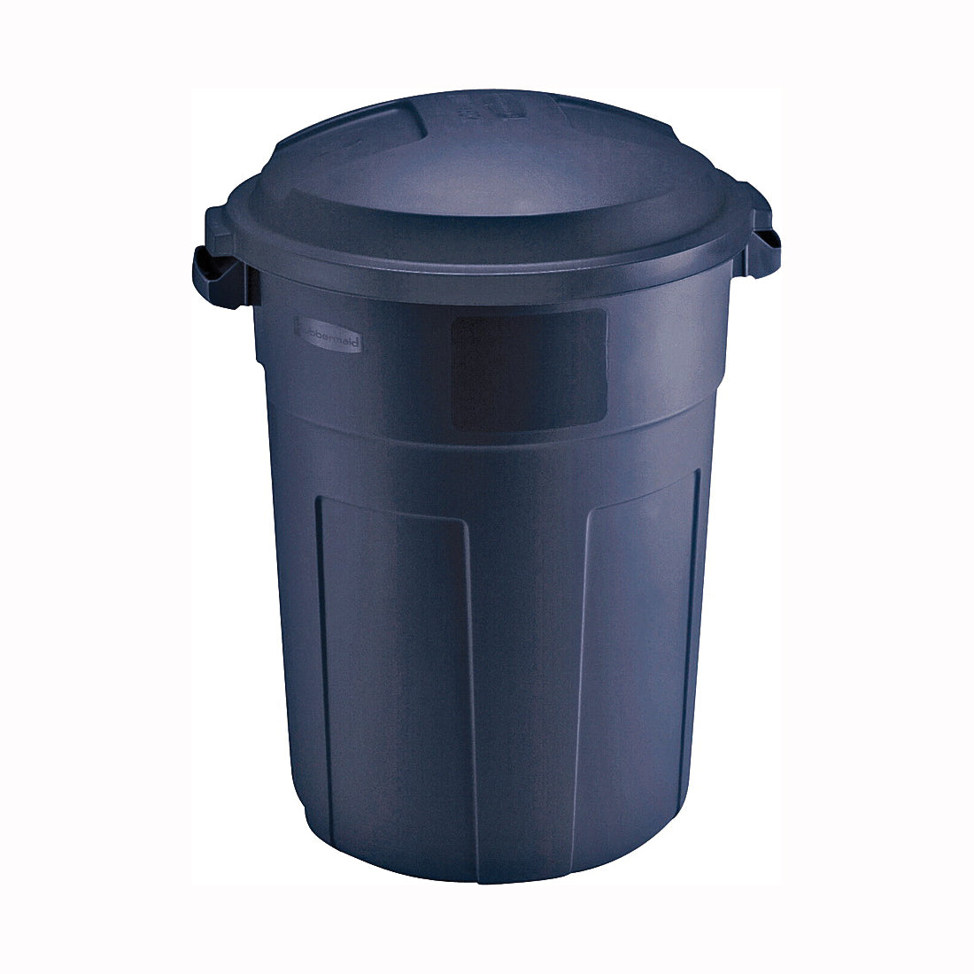 Rubbermaid FG2894FFBLAZB Refuse Container, 32 gal Capacity, Plastic, Blazer Blue, Snap-Fit Lid Closure