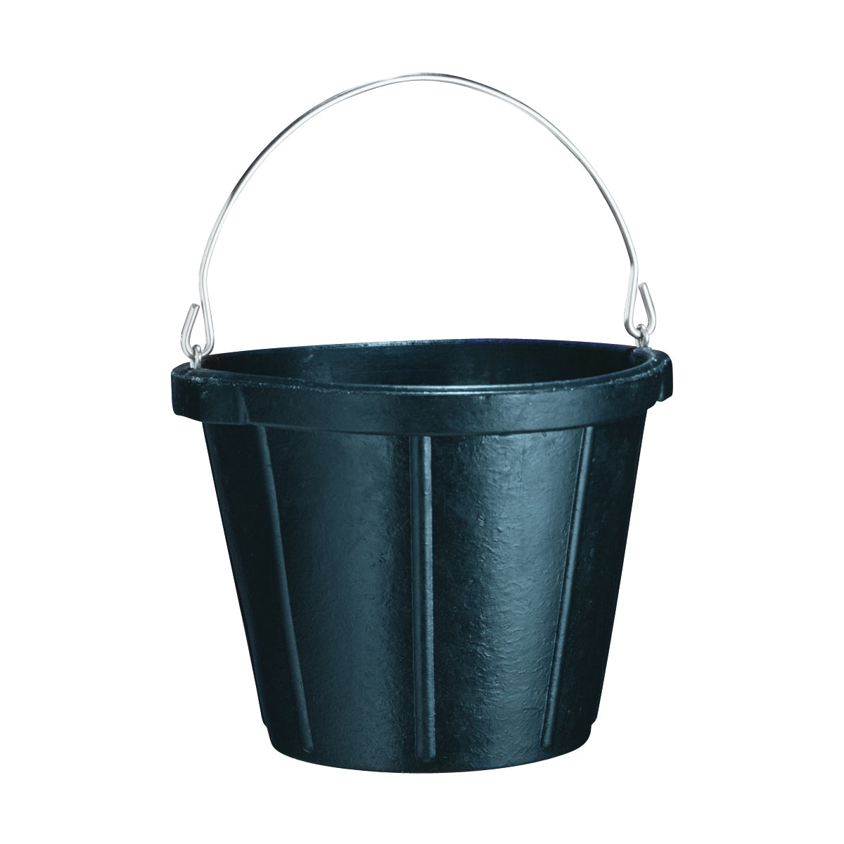 FORTEX-FORTIFLEX N200-10 Rubber Pail, 10 qt Volume, Rubber, Black