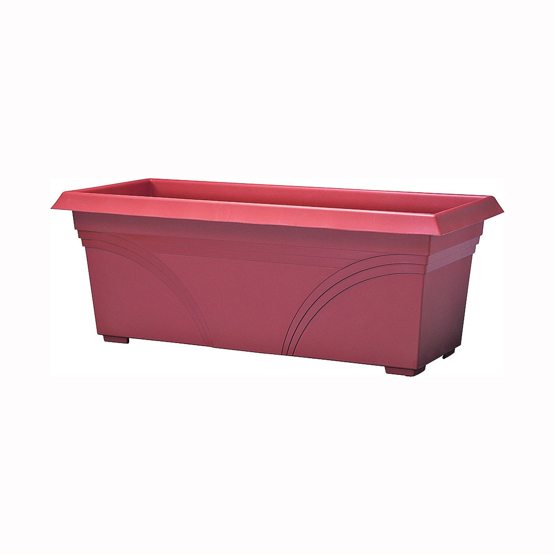 Southern Patio DP2710TC Sturdy Deck Planter, 26-3/4 in W, 26-3/4 in D, Rectangular, Plastic, Terracotta