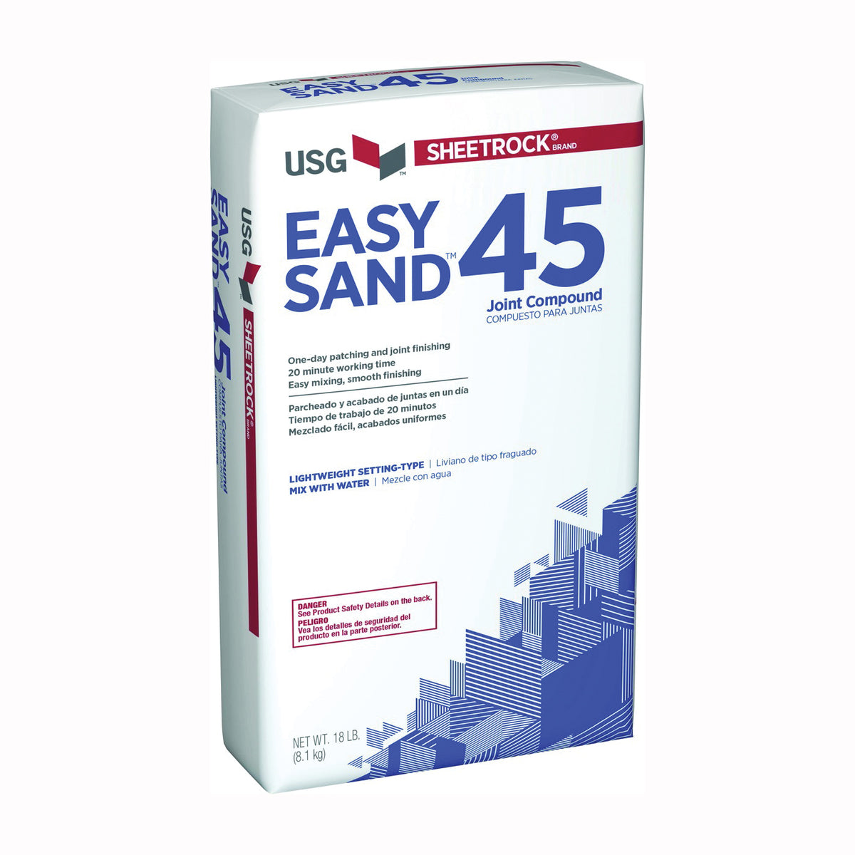 USG Easy Sand 384210120 Joint Compound, Powder, Natural, 18 lb