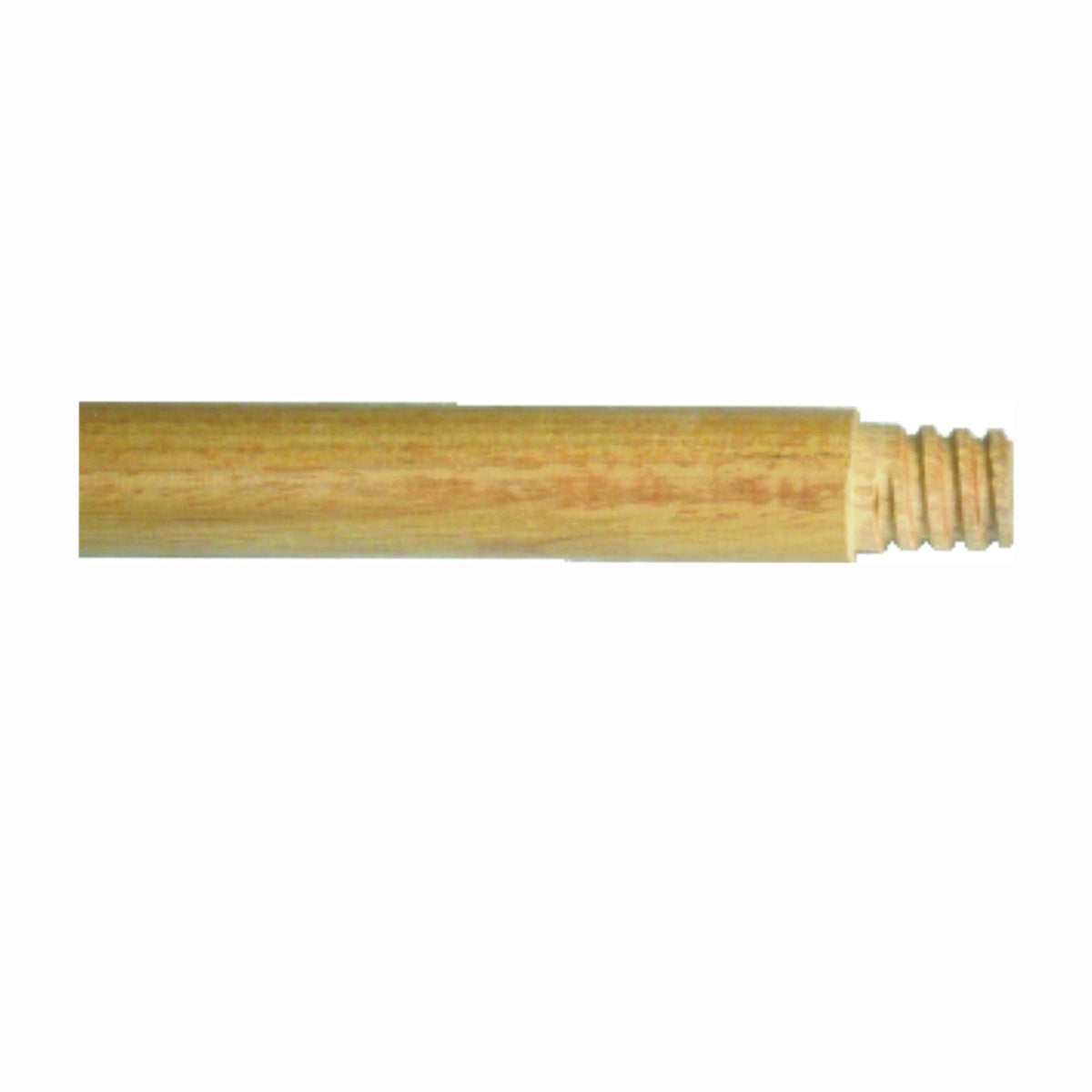 BIRDWELL 533-12 Broom Handle, 15/16 in Dia, 60 in L, Threaded, Hardwood