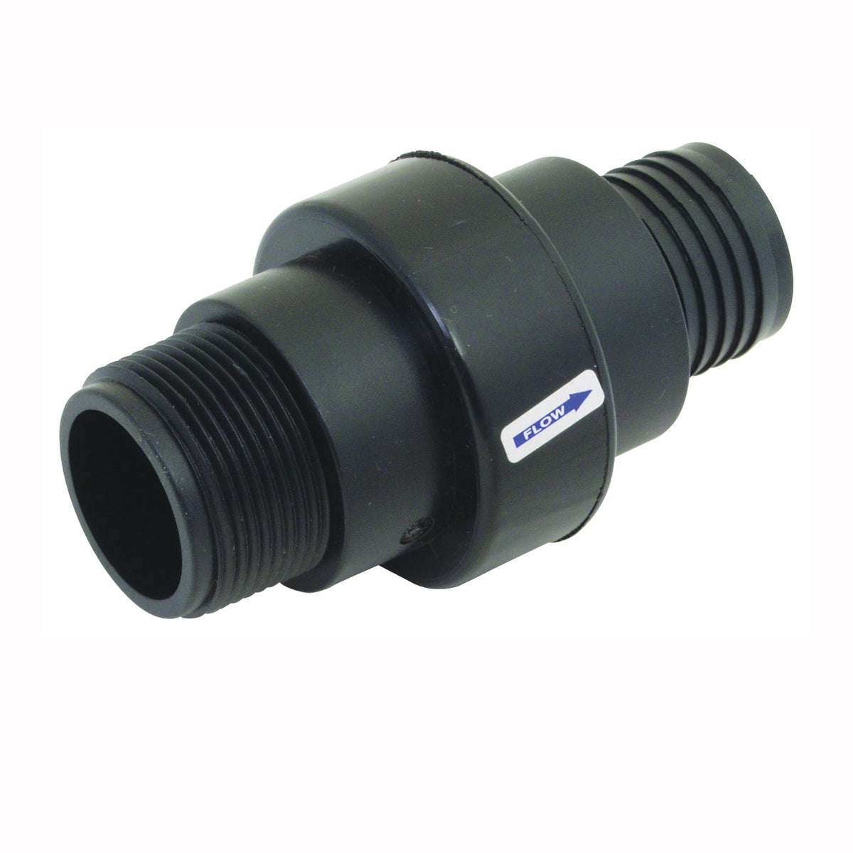 SUPERIOR PUMP 99507/SC125B Check Valve, 1-1/2 x 1-1/4 in, MPT x Barb, ABS Body