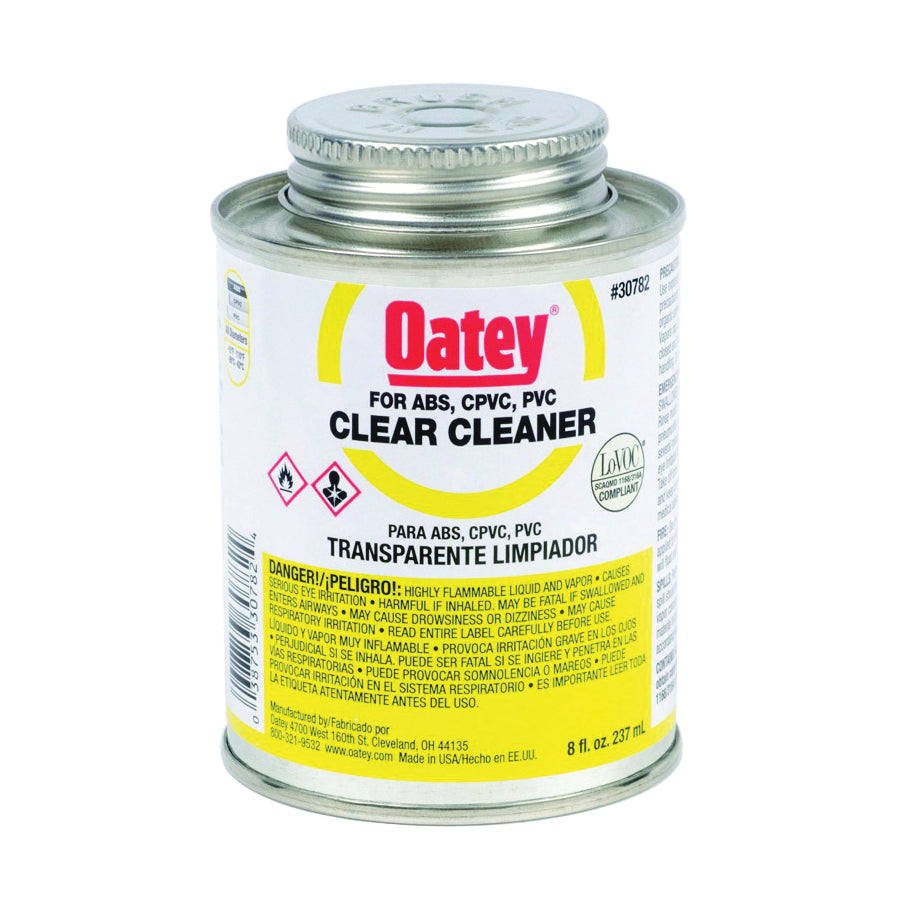 Oatey 30782 All-Purpose Pipe Cleaner, Liquid, Clear, 8 oz Can