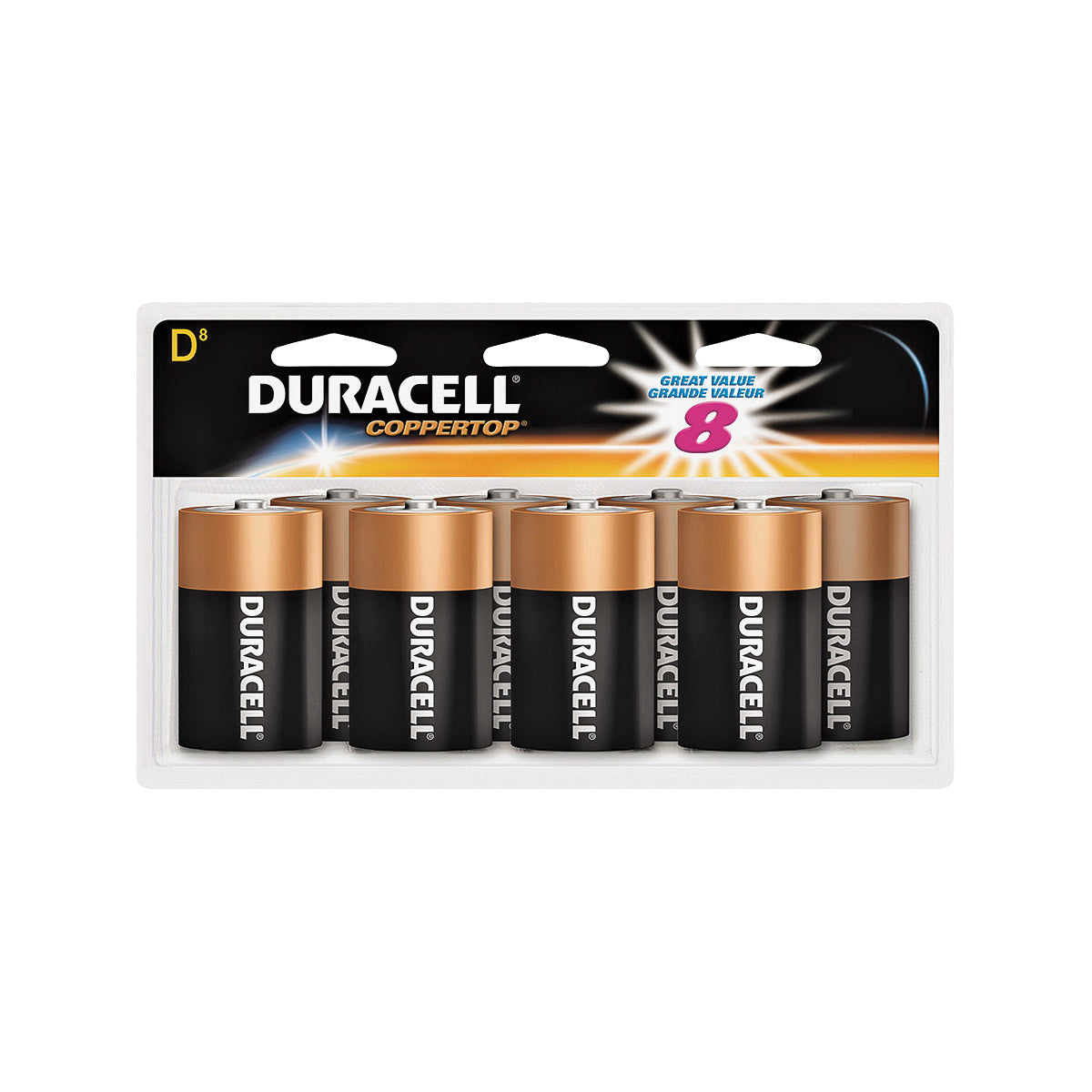 DURACELL 4133393364 Battery, 1.5 V Battery, D Battery, Alkaline, Manganese Dioxide