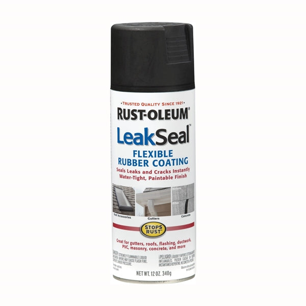 RUST-OLEUM LeakSeal 265494 Flexible Sealer Black, Black, 12 oz, Aerosol Can