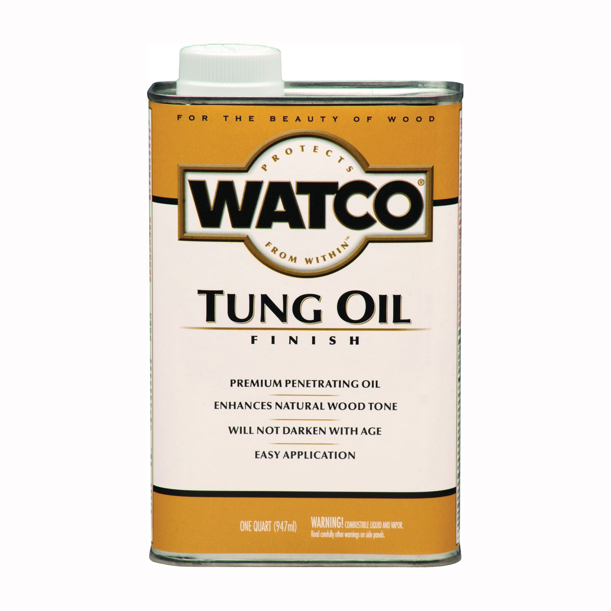 WATCO 266634 Tung Oil, Natural, Liquid, 1 qt, Can