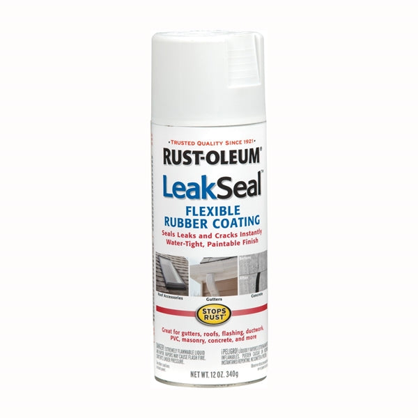 RUST-OLEUM LeakSeal 267970 Flexible Sealer White, White, 12 oz, Aerosol Can
