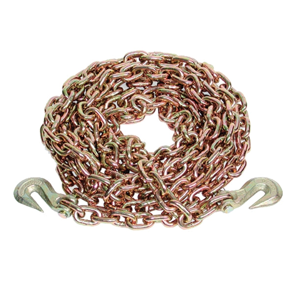 ANCRA 45881-11-20 Transport Chain Assembly with Clevis Hook, 3/8 in, 20 ft L, 6600 lb Working Load, 70 Grade