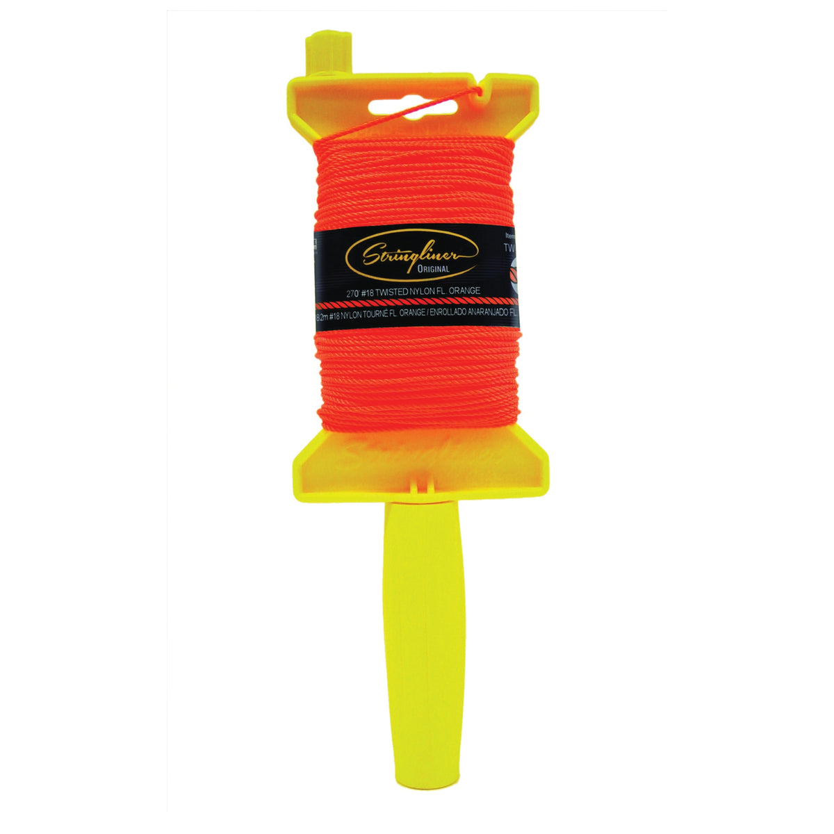 Stringliner 11706 Line Reel, 500 ft L Line, Fluorescent Orange Line