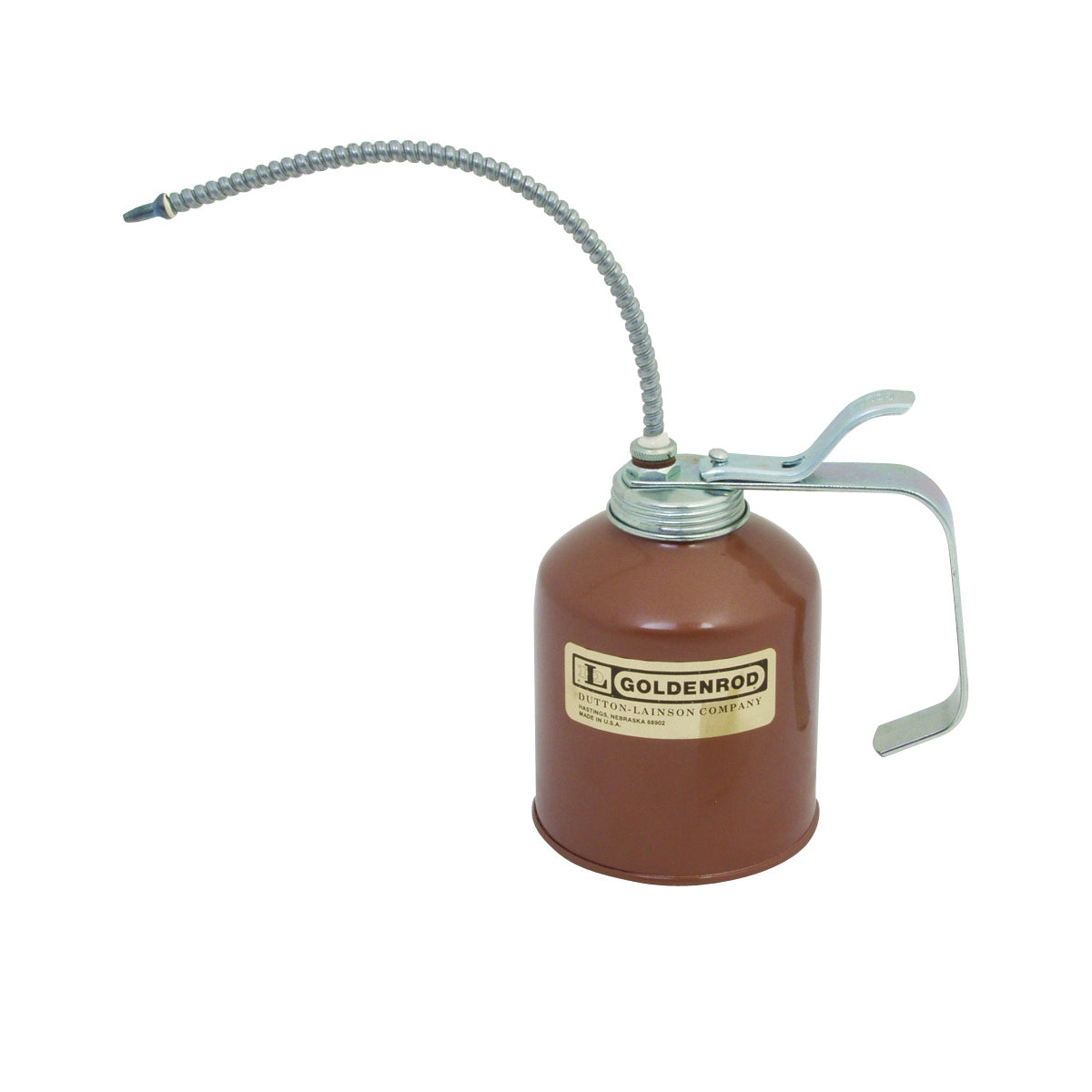 DL Goldenrod 727 Pump Oiler with Spout, 16 oz Capacity, Flexible Spout, Steel, Powder-Coated Copper Bronze