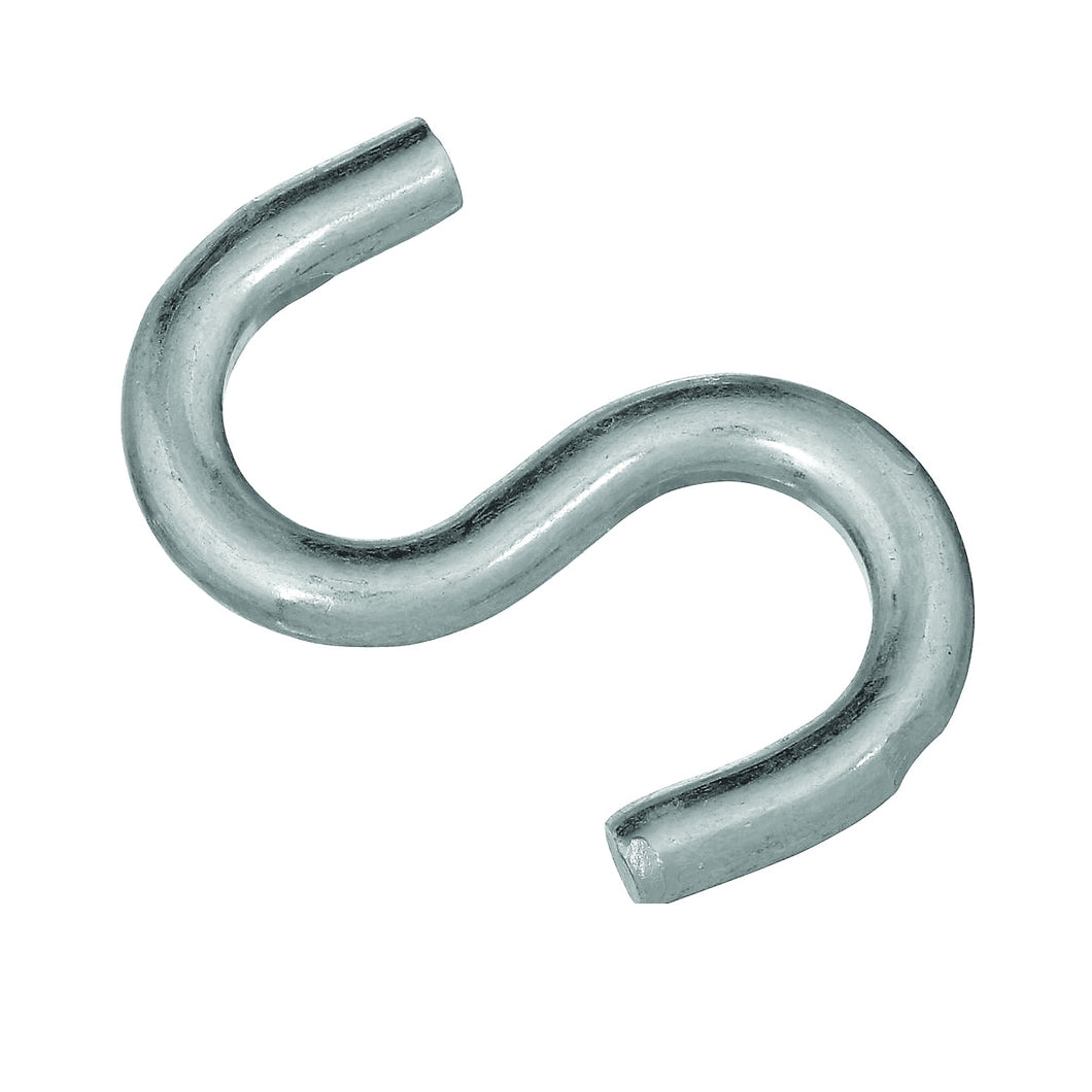 National Hardware N273-433 S-Hook, 140 lb Working Load, 0.9 in Dia Wire, Steel, Zinc