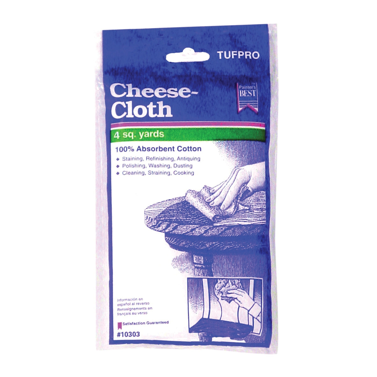 Trimaco SuperTuff 10303 Cheese Cloth, Cotton, White