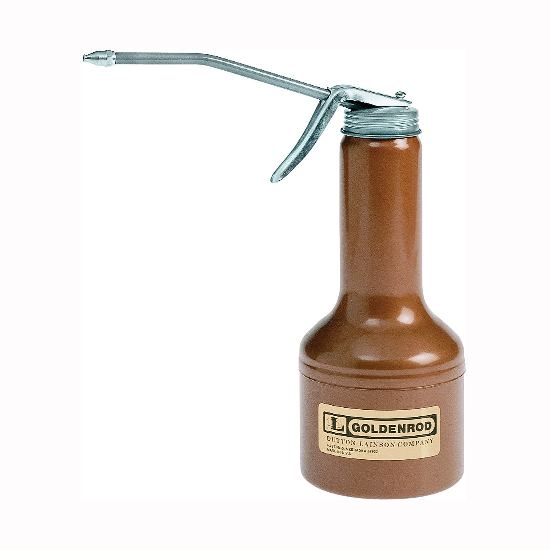 DL Goldenrod 630 Pistol Pump Oiler, 20 oz Capacity, Straight Spout, Steel, Powder-Coated Copper Bronze