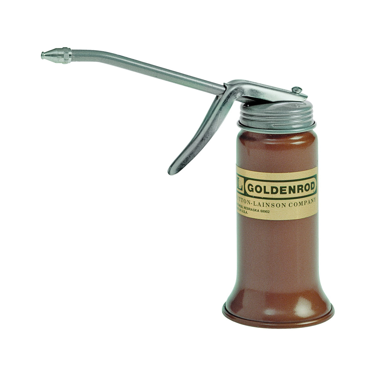 DL Goldenrod 600 Pistol Pump Oiler, 6 oz Capacity, Straight Spout, Steel, Powder-Coated Copper Bronze