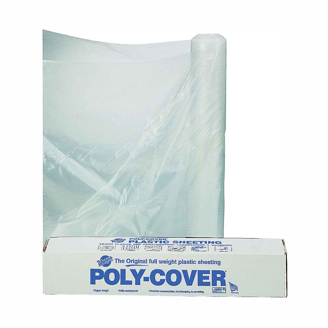 ORGILL POLY 4X8-C Poly Film, 100 ft L, 8 ft W, Clear