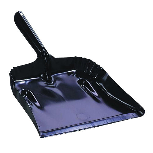 FULTON 182B-20PK Open Dustpan, 7-1/2 in L, 12-3/4 in W, Steel, Black, Enamel-Coated