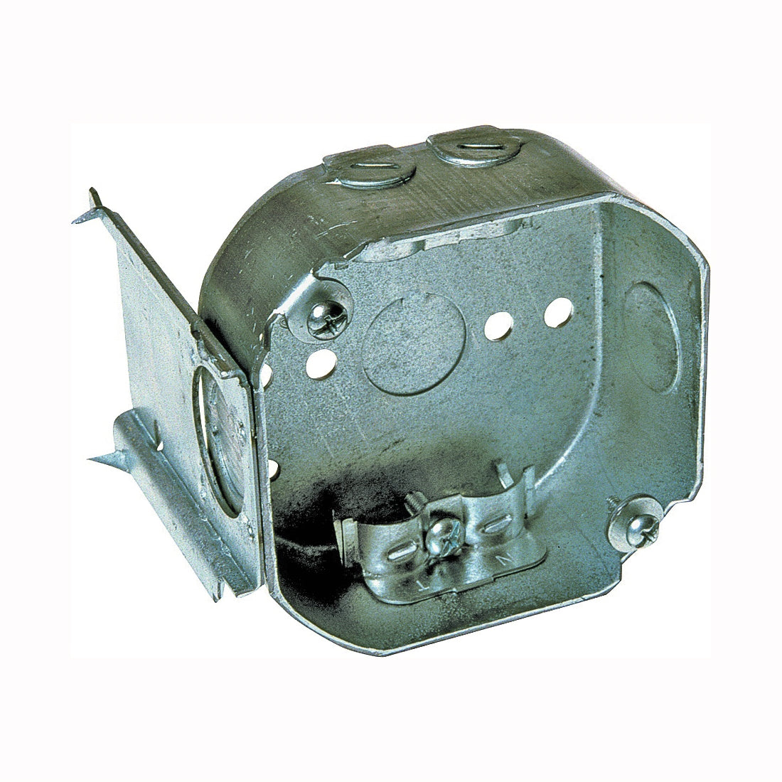 RACO 160 Octagonal Box, 4.067 in OAW, 1-1/2 in OAD, 3.579 in OAH, 1 -Gang, 3 -Knockout, Steel Housing Material