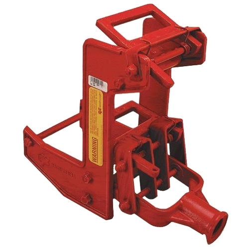 Qualcraft 2601 Wall Jack, Portable, Malleable Iron, Red, Powder-Coated