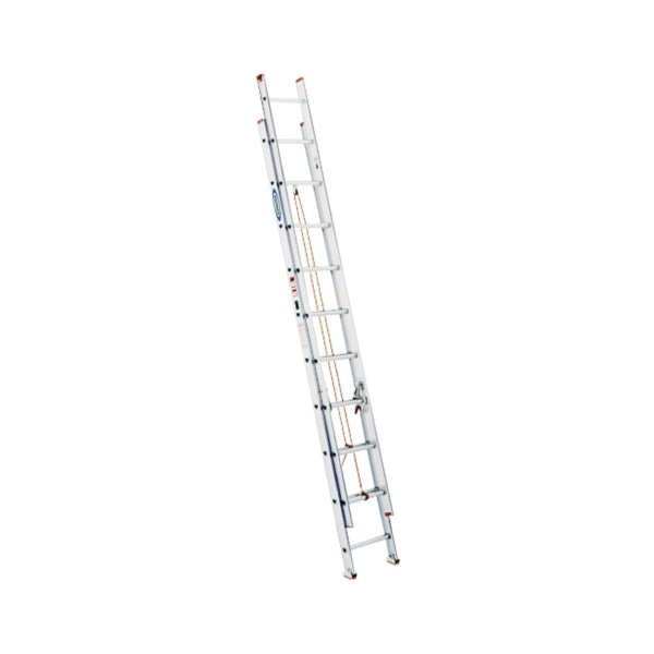 WERNER D1120-2 Extension Ladder, 19 ft H Reach, 200 lb, Aluminum