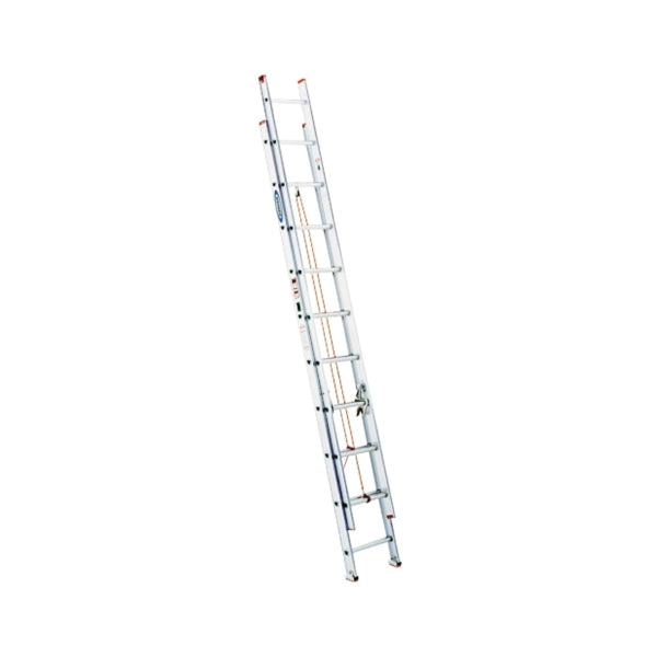 WERNER D1124-2 Extension Ladder, 23 ft H Reach, 200 lb, Aluminum