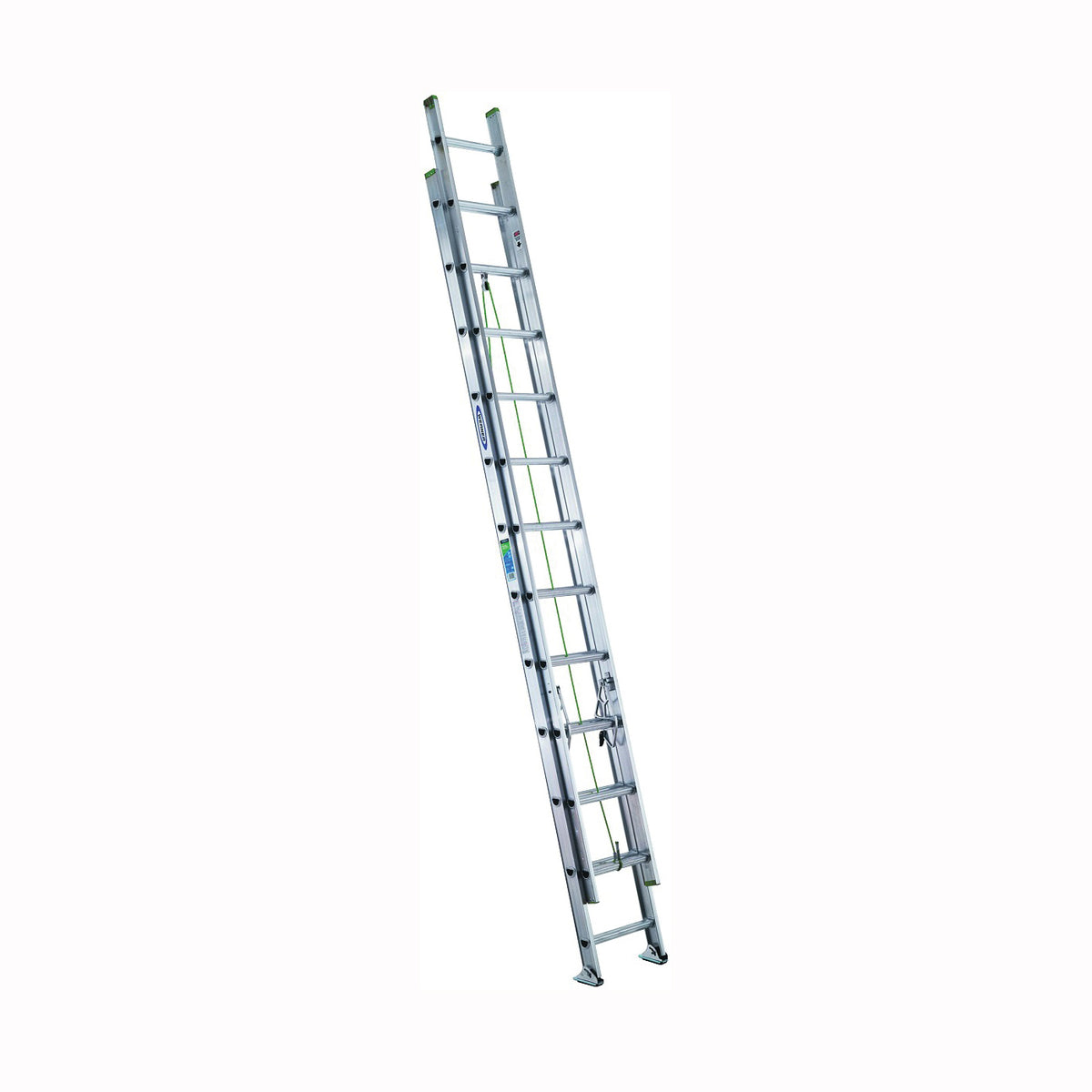 WERNER D1240-2 Extension Ladder, 37 ft H Reach, 225 lb, Aluminum