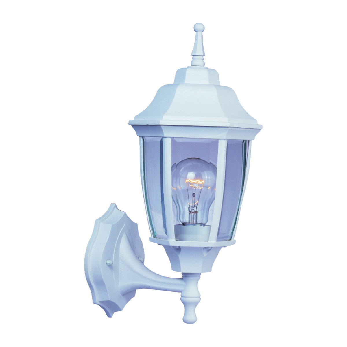 Boston Harbor BRT-BPP1611-WH3L Outdoor Wall Lantern, 120 V, 60 W, A19 or CFL Lamp, Aluminum Fixture, White