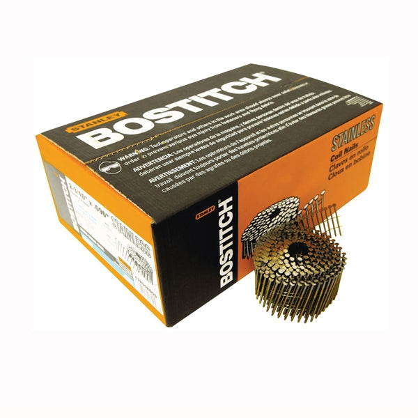 Bostitch C7R90BDSS Siding Nail, 2-3/16 in L, Stainless Steel, Ring Shank