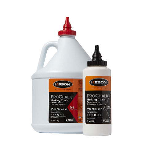 KESON PROCHALK Series 105R Marking Chalk Refill, Red, Permanent