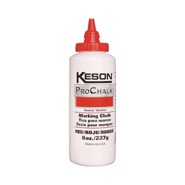 KESON PROCHALK Series 8R Marking Chalk Refill, Red, Permanent