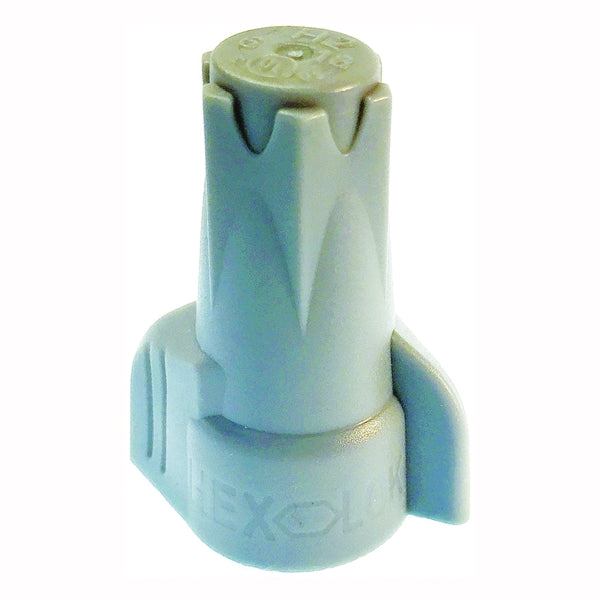 GB Hex-Lok 19-2H2 Wire Connector, 14 to 6 AWG Wire, Copper Contact, Thermoplastic Housing Material, Gray