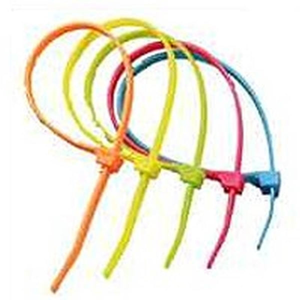 GB 45-308FST Cable Tie, Double-Lock Locking, Nylon, Fluorescent Neon