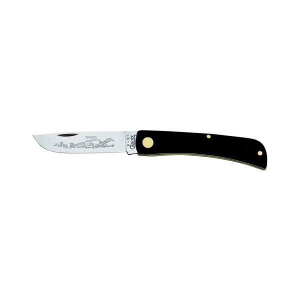 CASE 00095 Folding Pocket Knife, 2.8 in L Blade, Stainless Steel Blade, 1-Blade, Black Handle