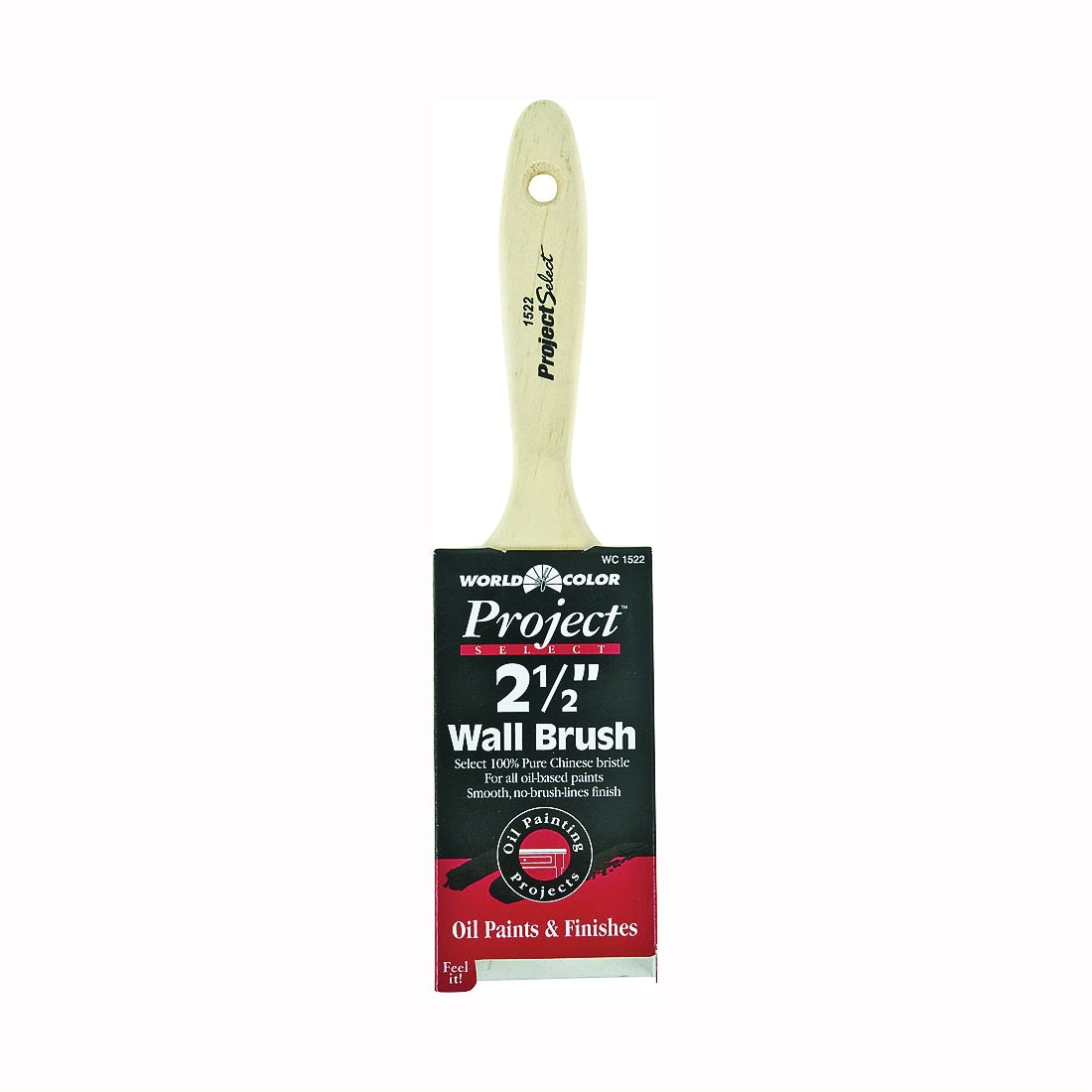 Linzer 1522-2.5 Paint Brush, 2-1/2 in W, 3 in L Bristle, China Bristle, Beaver Tail Handle