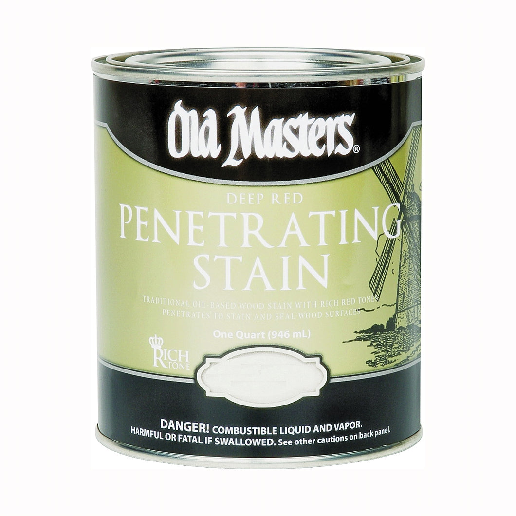 Old Masters 44304 Penetrating Stain, Clear, Rich Mahogany, Liquid, 1 qt, Can