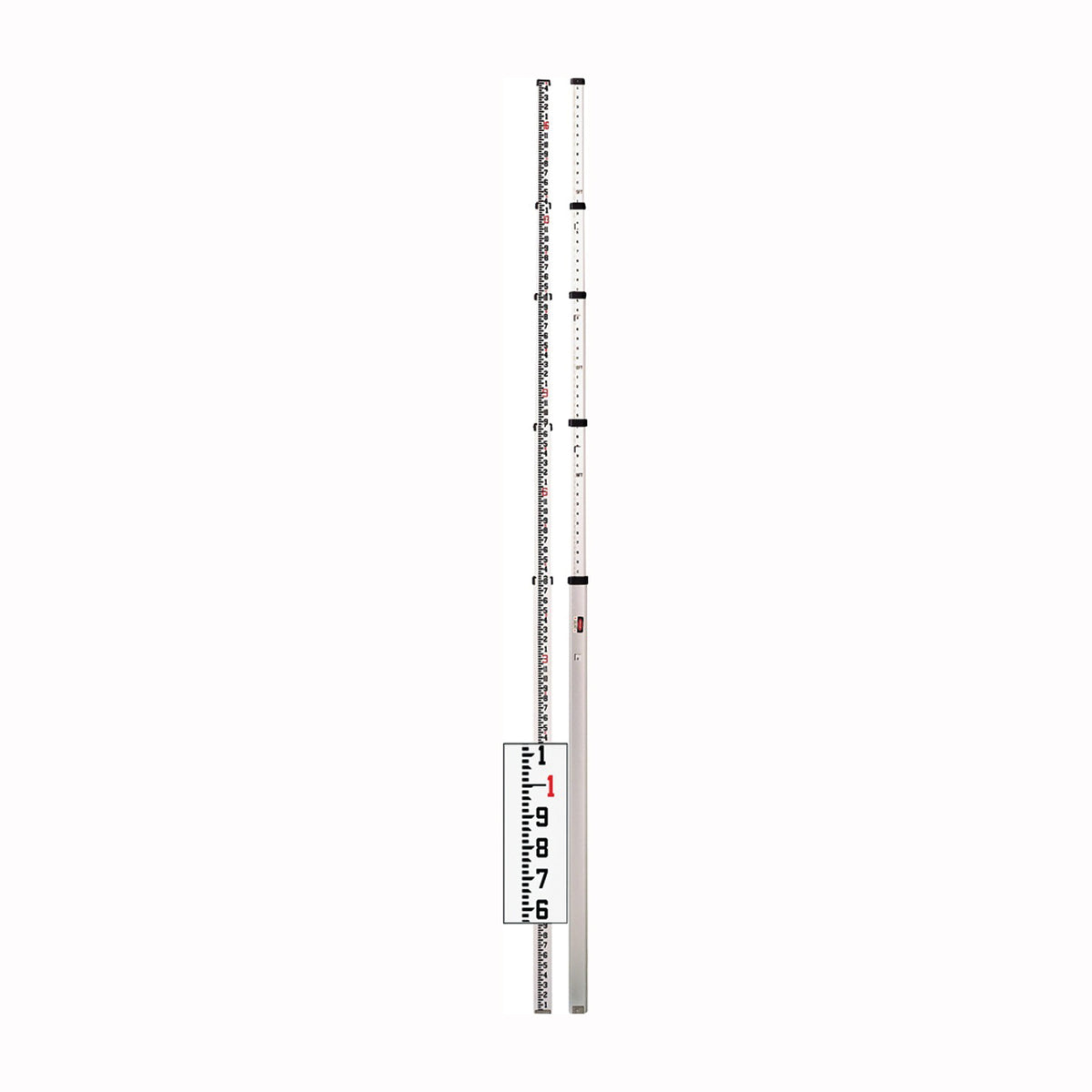 Bosch 06-816C Telescoping Leveling Rod Rectangular, Feet/Inches/8ths Graduation, Aluminum