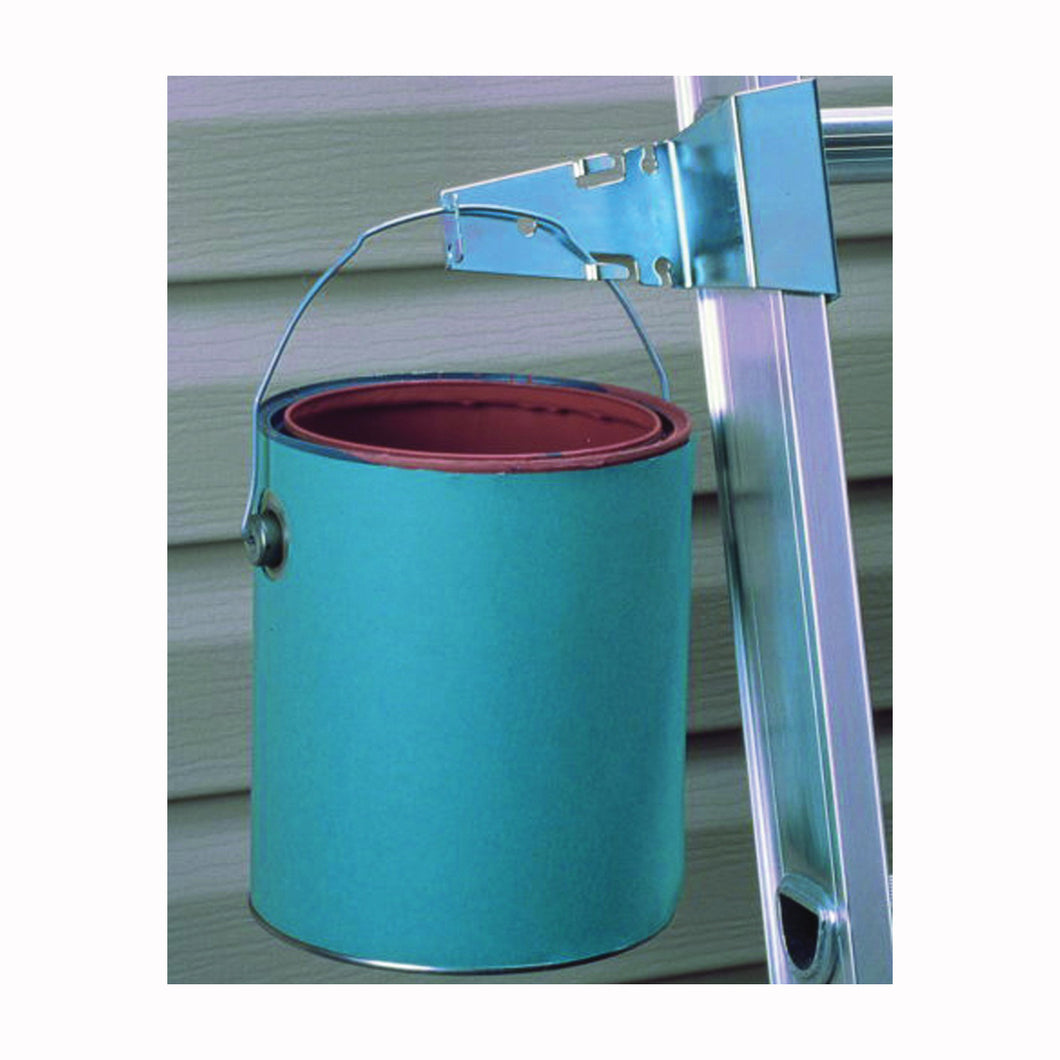 WERNER AC22 Extension Paint Can/Bucket Hanger, Aluminum/Steel, Plated, For: All Extension Ladders