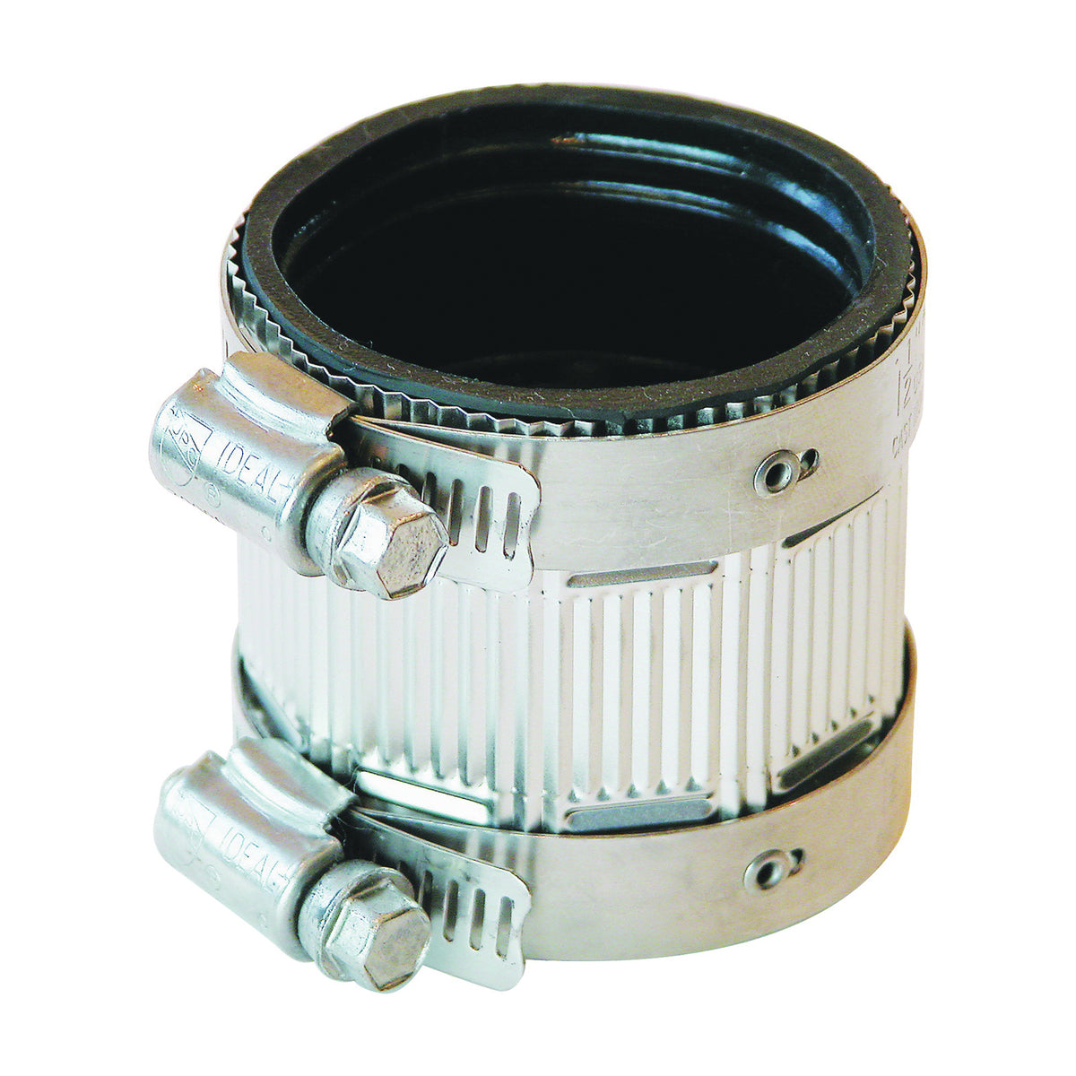 FERNCO PNH-150 No Hub Coupling, 1-1/2 in, PVC, 4.3 psi Pressure