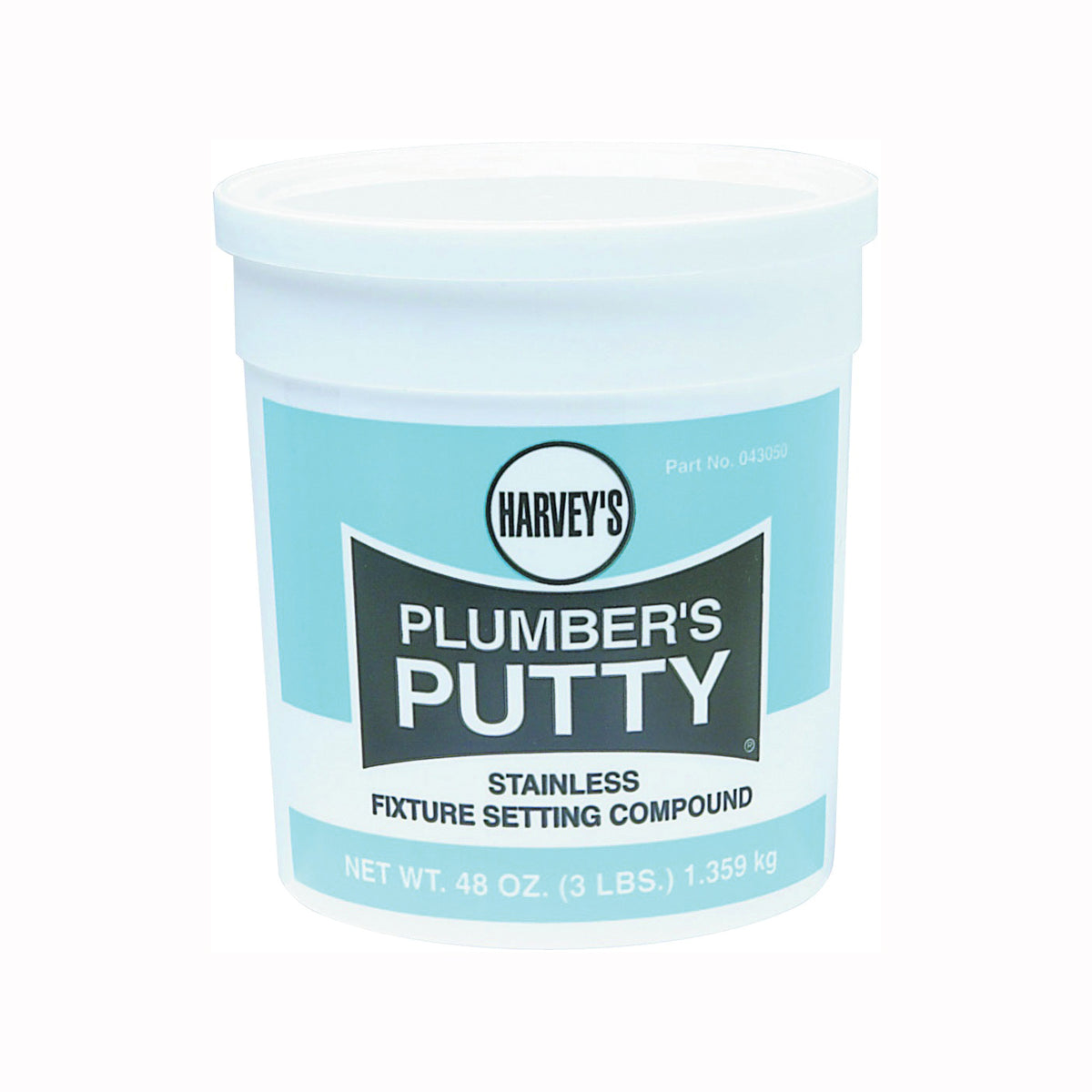 Harvey 043050 Plumbers Putty, Solid, Off-White, 3 lb Cup