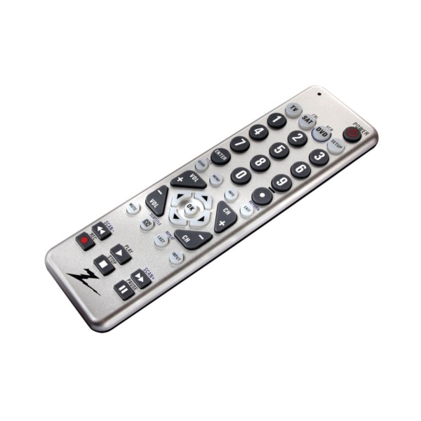 Zenith ZC300 Remote Control, AAA Battery, 20 ft Max Operating Range, Silver