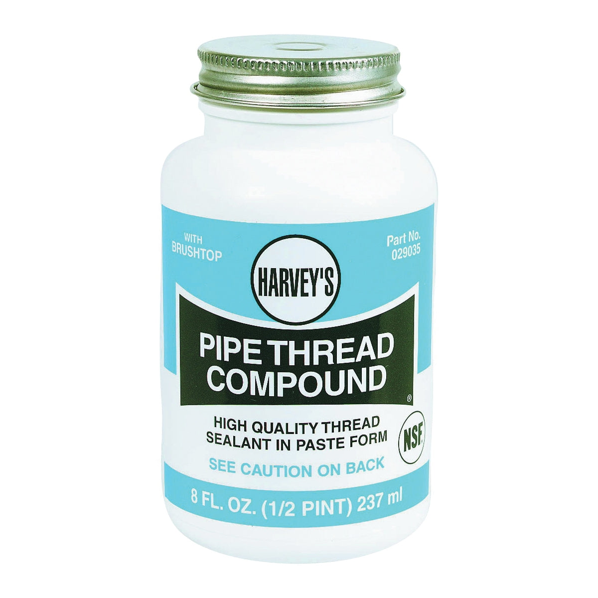 Harvey 029035 Pipe Thread Compound, 8 fl-oz Jar, Thick Paste, Gray