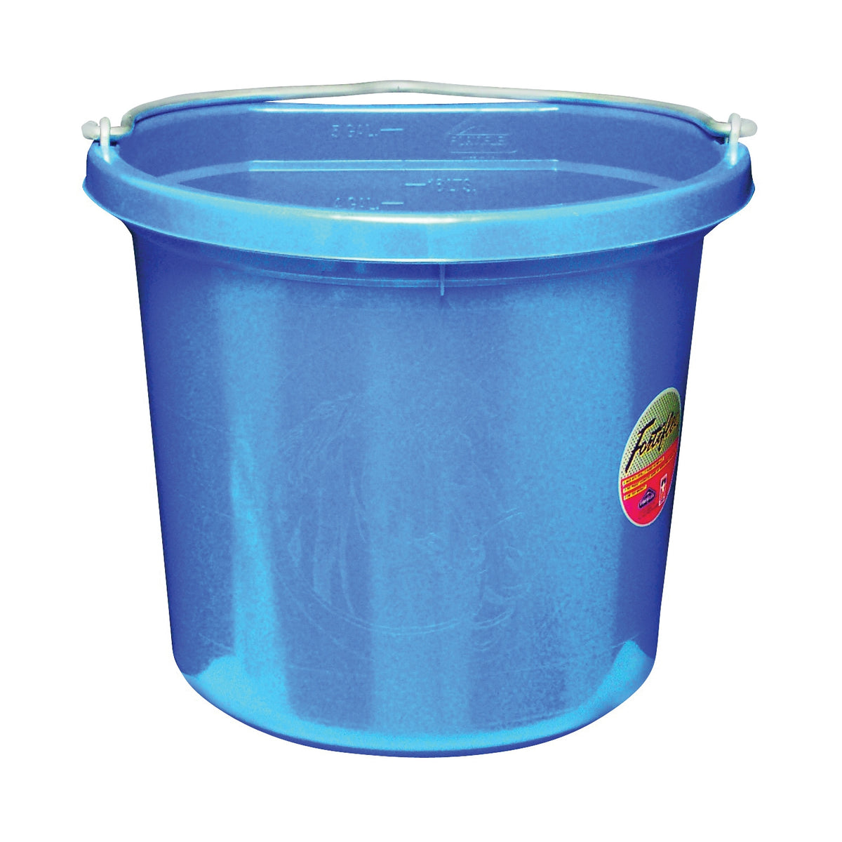 FORTEX-FORTIFLEX FB-120 FB-120BL Bucket, 20 qt Volume, Rubber/Polyethylene, Blue