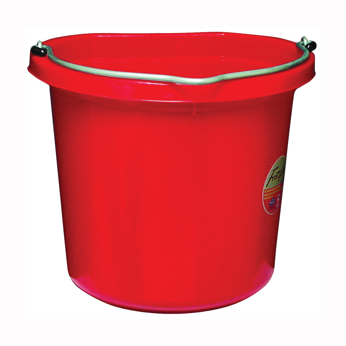 FORTEX-FORTIFLEX FB-120 FB-120R Bucket, 20 qt Volume, Rubber/Polyethylene, Red